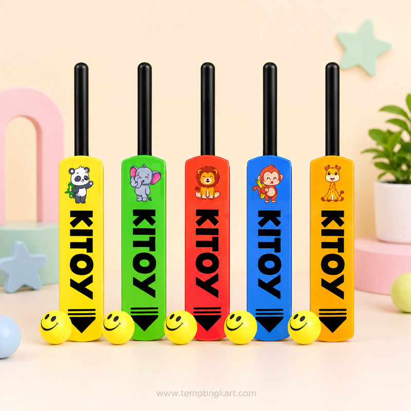 Kids Foam Cricket Bat and Ball Set – Soft Safe Cricket Toy for Boys & Girls(Multicolor)
