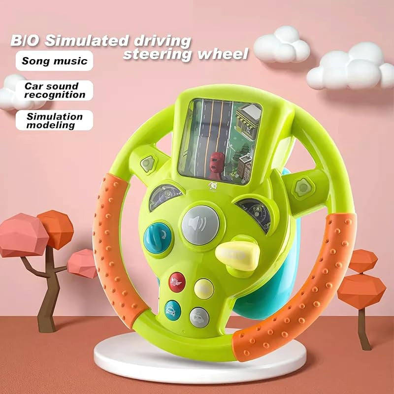 Kids Steering Wheel Toy – Musical Driving Simulation Toy for Boys & Girls