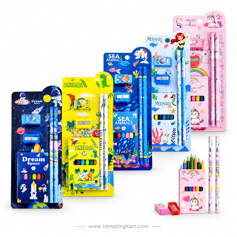 Kids Stationery Kit – Colorful School Supplies Set