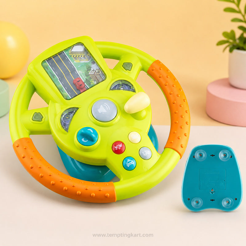 Kids Steering Wheel Toy – Musical Driving Simulation Toy for Boys & Girls