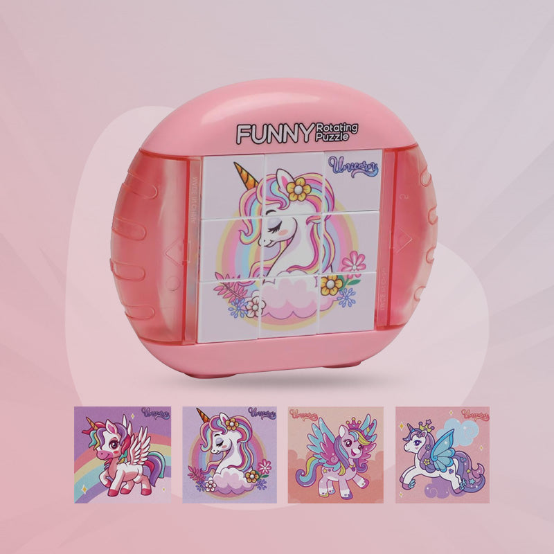 Unicorn Rotating Puzzle Toy for Kids – Funny Cube Puzzle Brain Game