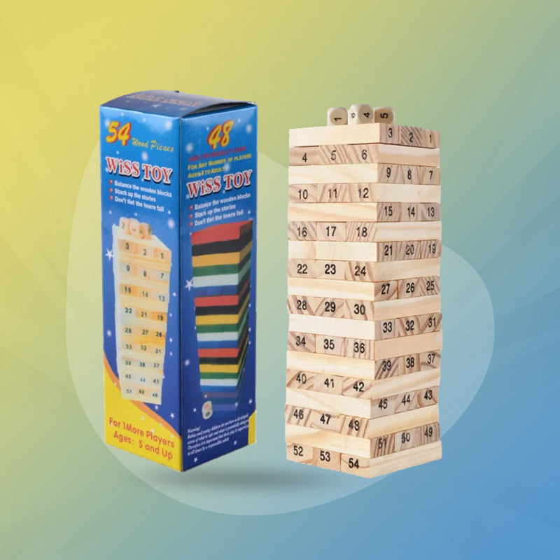 Wooden Building Blocks Toys – Brown, for Kids 4–6 Years