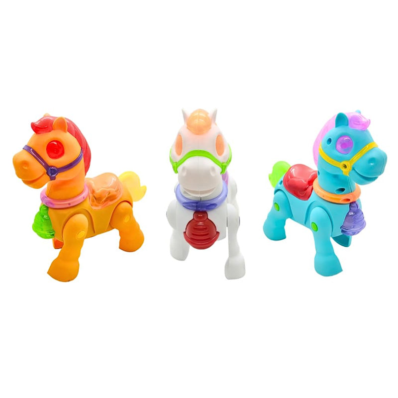 Cute Pony Walking Horse Toy with Light & Sound for Kids (Battery Operated 1 Horse Toy)
