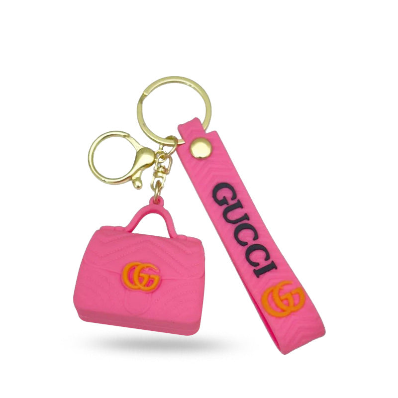 Designer Handbag Keychain – Pink Fashion Bag Charm