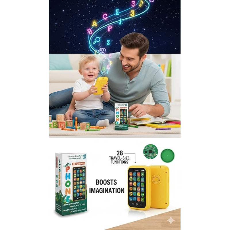 Educational Toy Phone for Kids – 28 Functions | Screen-Free Learning Phone for Toddlers (Ages 2+)
