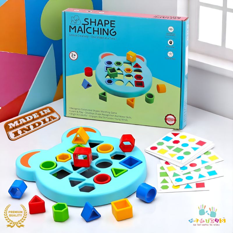 Toddler Shape Sorting Puzzle – 4 Shapes & 12 Cards