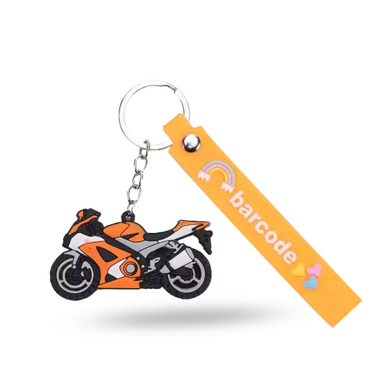Soft Rubber Motorccle Keychain