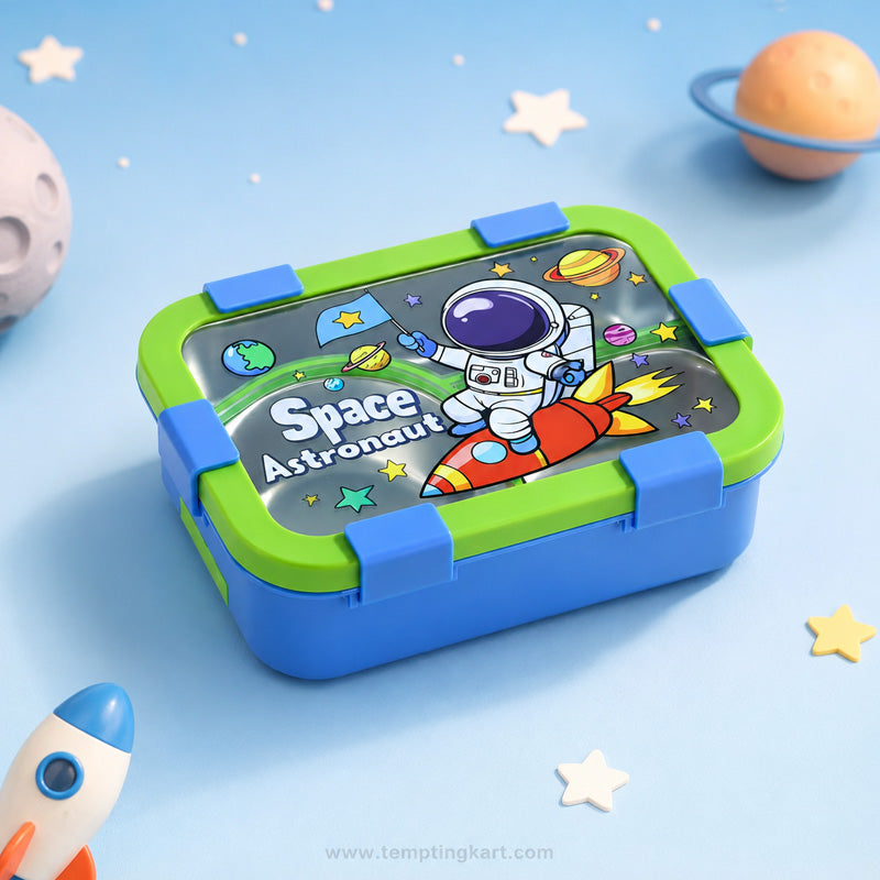 Lunch Box | Space Astronaut 3 Divided Compartments Stainless Steel Lunch Box for Kids