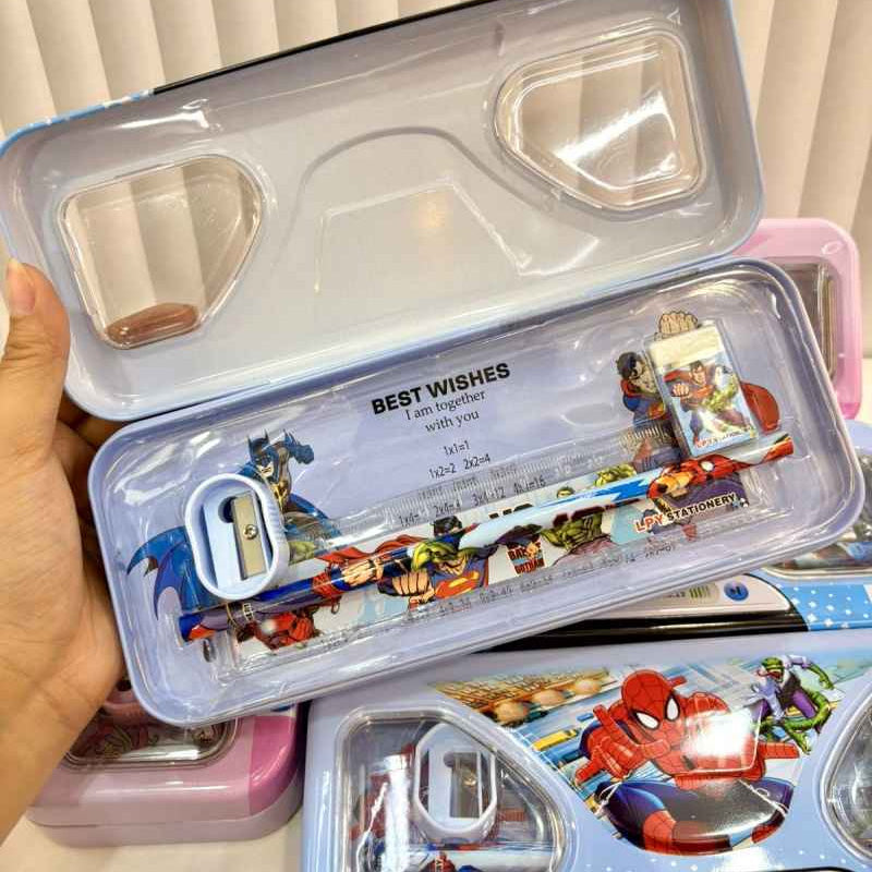 Pencil box for kids | Metal Geometry box for girls and boys