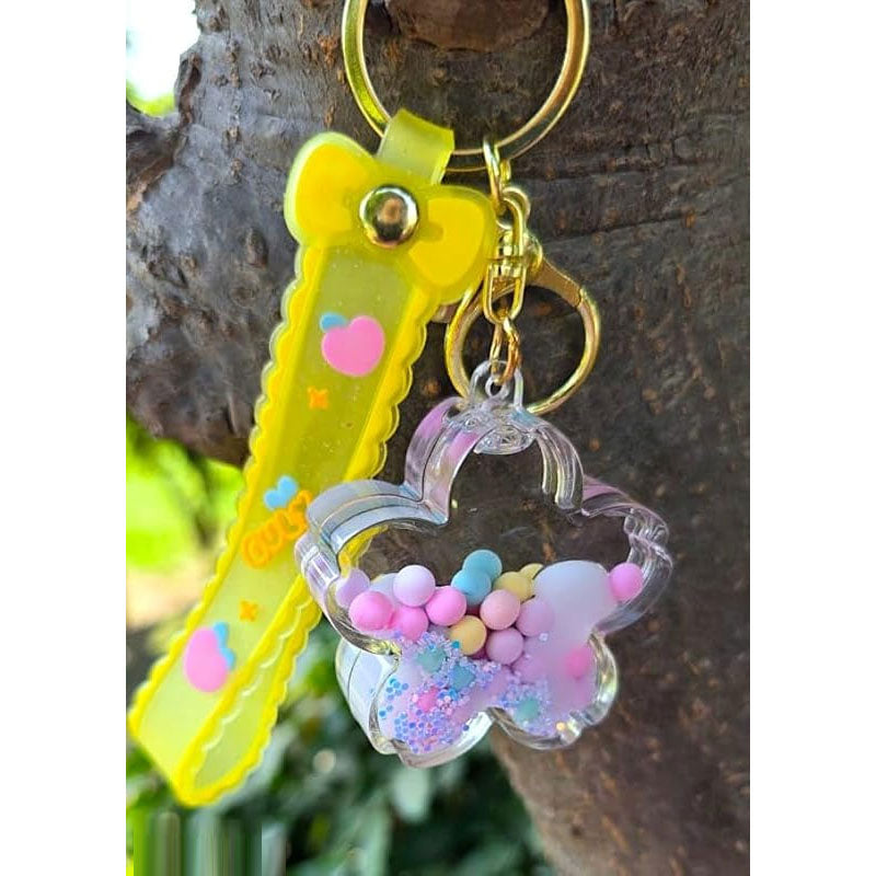 Star Shaped Floating Bubble Keychain