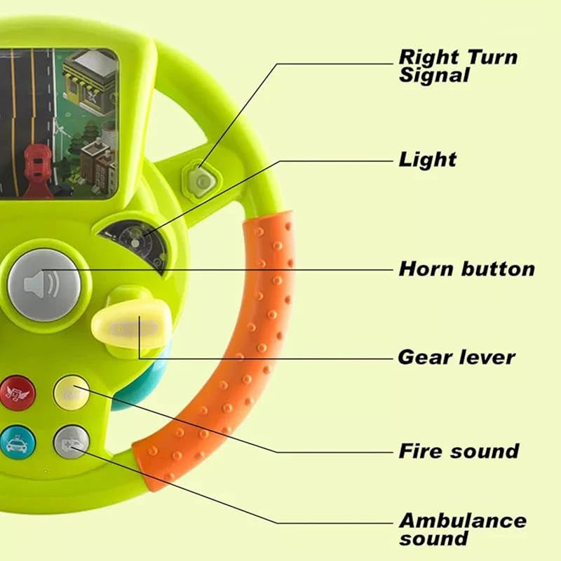 Kids Steering Wheel Toy – Musical Driving Simulation Toy for Boys & Girls