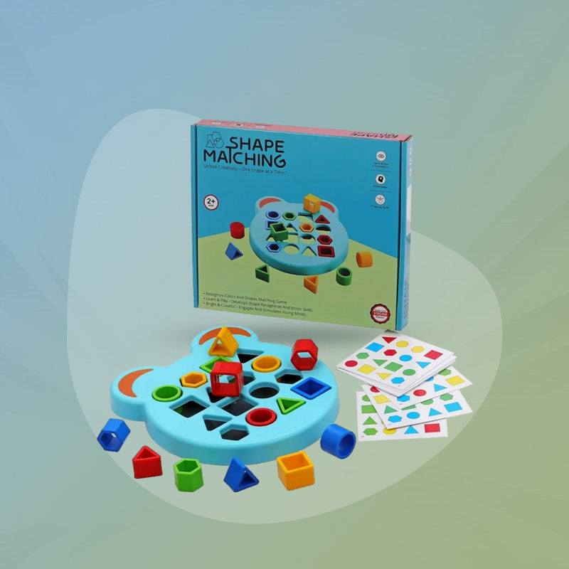 Toddler Shape Sorting Puzzle – 4 Shapes & 12 Cards