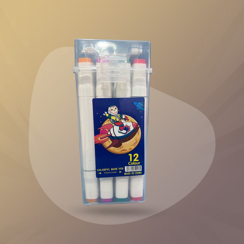 Touch Markers – Set of 12 Dual-Tip Art Markers