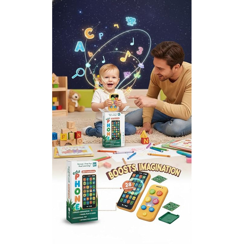 Educational Toy Phone for Kids – 28 Functions | Screen-Free Learning Phone for Toddlers (Ages 2+)