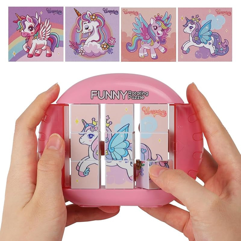 Unicorn Rotating Puzzle Toy for Kids – Funny Cube Puzzle Brain Game