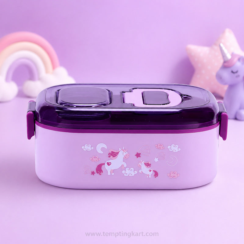 Unicorn Stainless Steel Lunch Box | Leakproof Food Storage Container for Kids & School