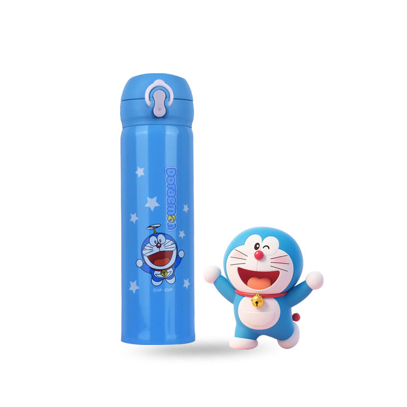 Stainless Steel Cartoon Vacuum Flask – 500 mL Flip Cap for Kids