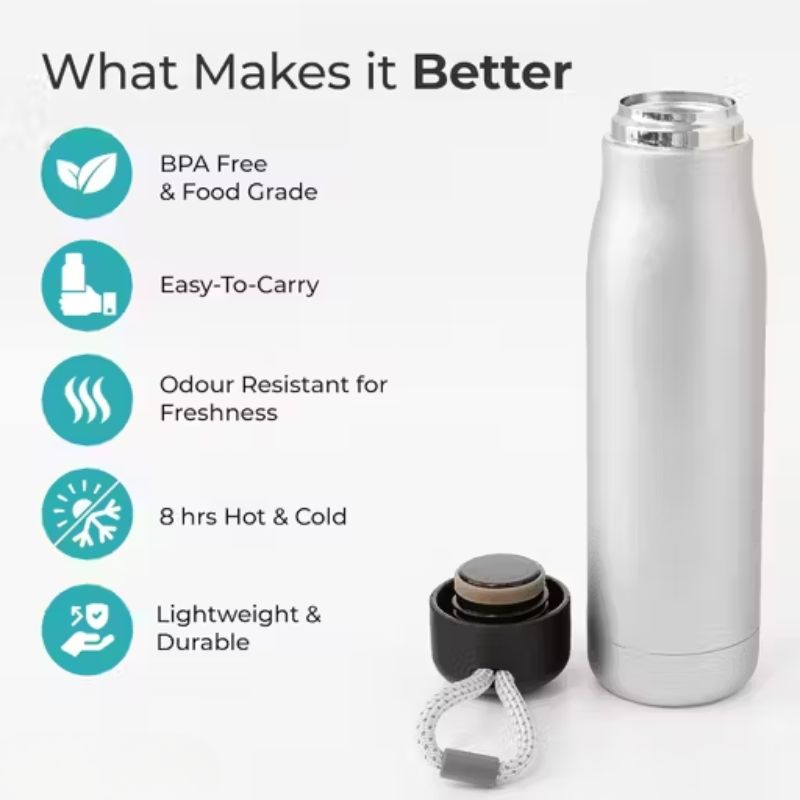 Stainless Steel Insulated Water Bottle – 500ml