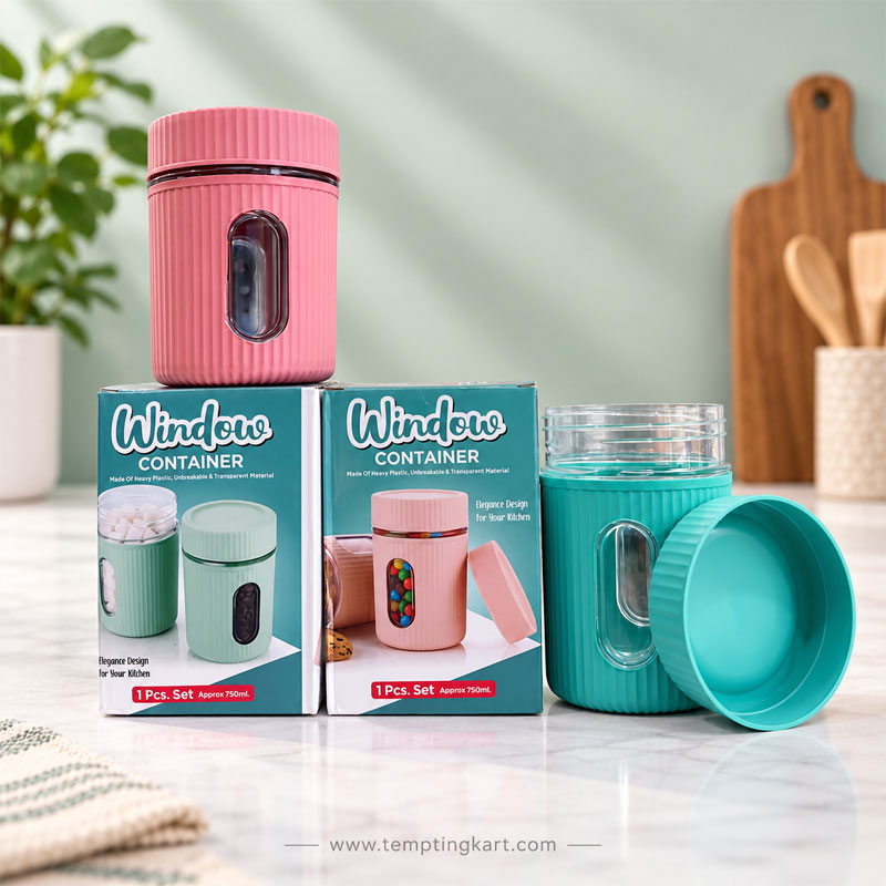 Window Container 750ml | Kitchen Storage & Food Storage Container | 1 Pc & 2 Pcs Set