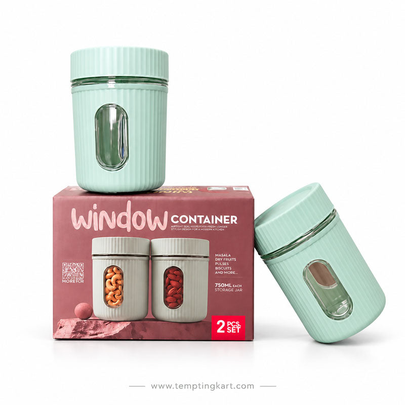 Window Container 750ml | Kitchen Storage & Food Storage Container | 1 Pc & 2 Pcs Set